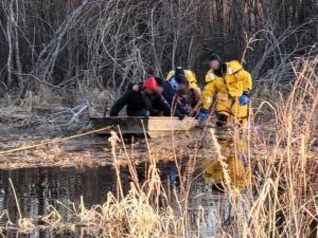 9 people trying to enter U.S. from Canada rescued from sub-freezing bog