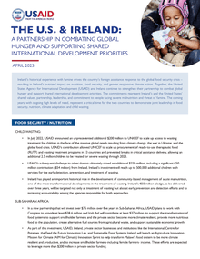 Fact Sheet: The United States and Ireland- A Partnership in Combating Global Hunger and Supporting Shared International Development Priorities