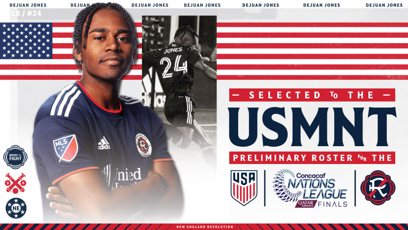 DeJuan Jones named to United States Men’s National Team preliminary roster for 2023 Concacaf Nations League Finals