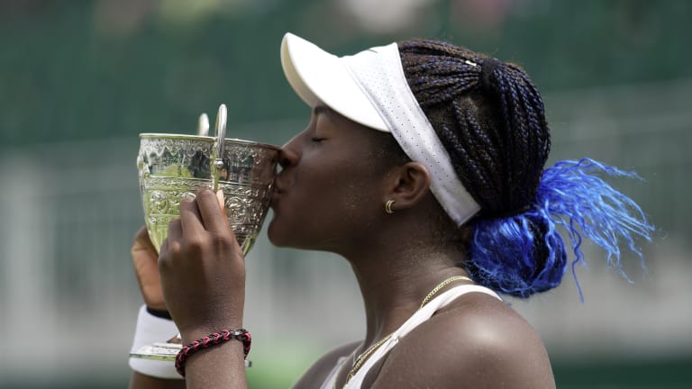 Clervie Ngounoue and Henry Searle win the junior singles titles at Wimbledon