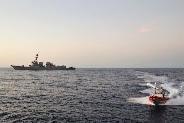 USS Farragut Going Full Speed Ahead Making Multiple Drug Busts